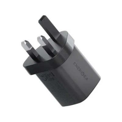 Energea Ampcharge Mini 1-Port USB-C and 1-Port USB-A 45W PD Wall Charger - Gunmetal
